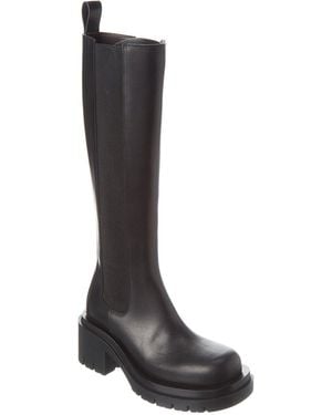 Bottega Veneta Lug Leather Boot - Black