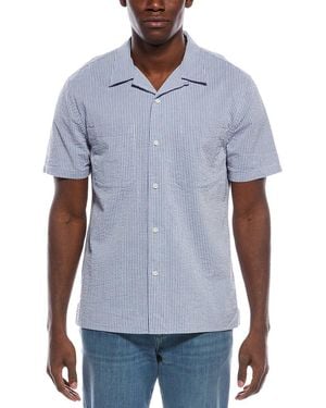 Vince Classic Fit Stripe Shirt - Blue
