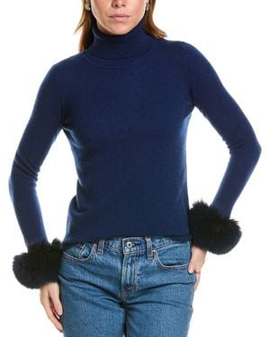 Sofiacashmere Tf Dnu Turtleneck Cashmere Jumper - Blue