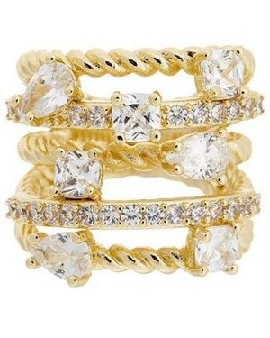 Juvell 18K Plated Cz Ring - Metallic
