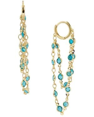 Saachi Glass Multi Layer Earrings - Metallic