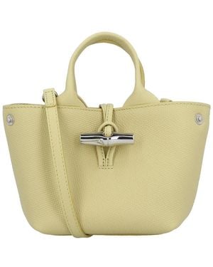 Longchamp Le Roseau Xs Leather Handbag - Metallic
