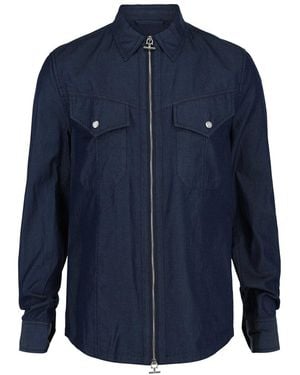 Ferragamo Denim Zipper Shirt - Blue