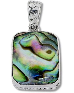 Samuel B. Silver Abalone Pendant - Green