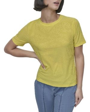 DKNY Knit Graffiti Logo Shirt - Yellow
