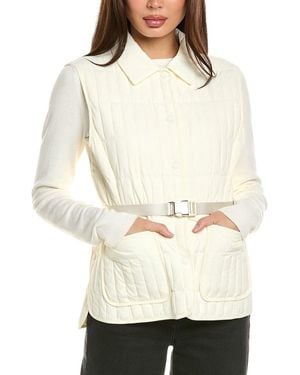 Mackage Helia Light Down Vertical Quilted Vest - Natural