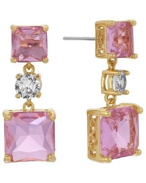 Eye Candy LA Cz Drop Earring - Pink