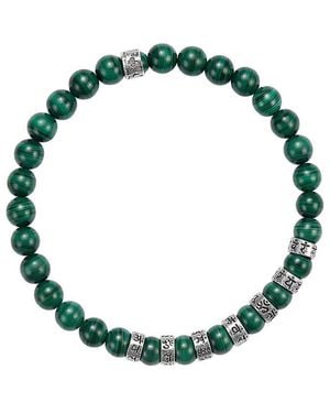 Karma and Luck Tiger Eye/ Matte Onyx Bolo Bracelet - Green