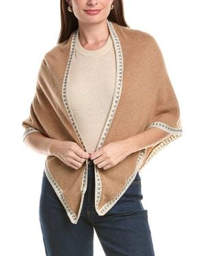 Forte Triangle 100% Cashmere Scarf Wrap - Natural
