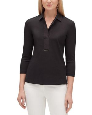 Lafayette 148 New York Plus Magda Top - Black