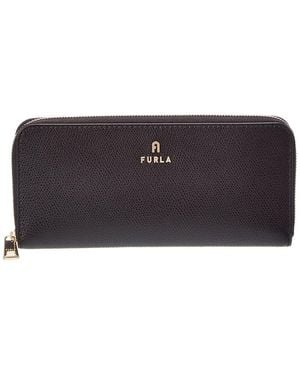 Furla Camelia Large Zip Around Slim Wallet - Gray