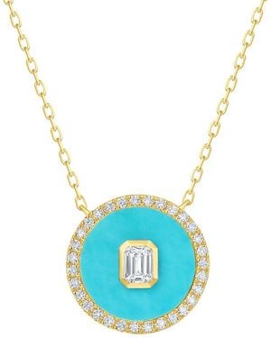 Sabrina Designs 14K 2.74 Ct. Tw. Diamond & Medallion Necklace - Blue