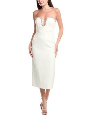 MILLY Emelia Boucle Midi Dress - White