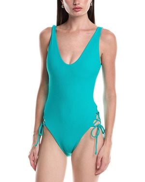 Becca Modern Edge Hi-Leg One-Piece - Blue