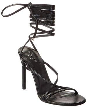 Michael Kors Collection Dahlia Runway Leather Sandal - Black