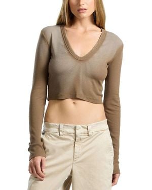 Cotton Citizen Verona Crop U-Neck Shirt - Natural