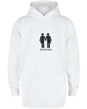 Balenciaga 2022 Pride Graphic Print Hoodie - White