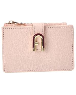 Furla Idea Leather Card Case - Pink