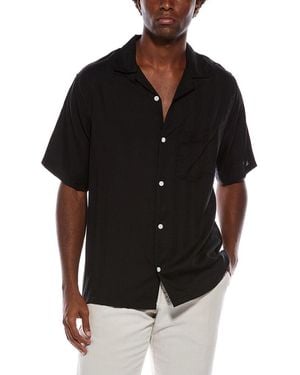 Slate & Stone Washed Camp Collar Shirt - Black
