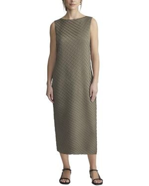 Lafayette 148 New York Diamond Plisse Midi Dress - Green