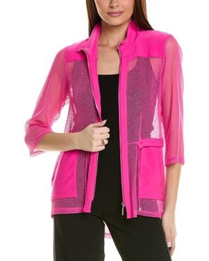 Joseph Ribkoff Mesh Cardigan - Pink