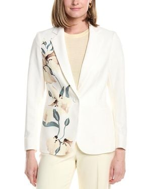 Anne Klein Notch Collar Jacket - White
