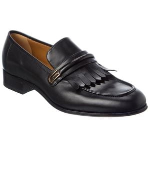 Gucci Aldo Leather Loafers - Black