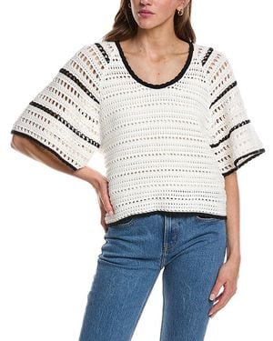 Design History Relaxed V-Neck Jumper - White
