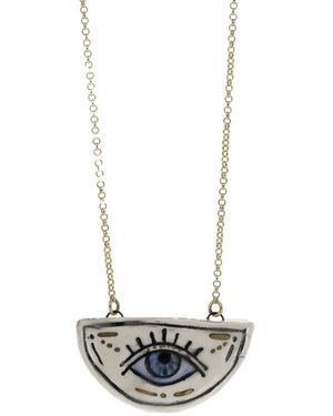 Ebru Jewelry Protection & Luck Pendant Necklace - White
