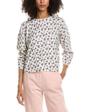 Prada Floral Print Knitted Wool & Mohair-Blend Jumper - Grey