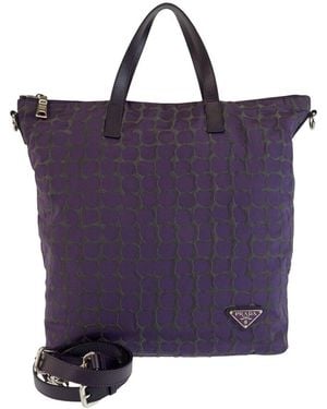 Prada Nylon Tote (Authentic Pre-Loved) - Purple