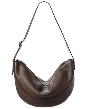 The Row Jouve Leather Hobo Bag - Brown