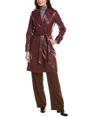 Ellen Tracy Trench Coat - Red