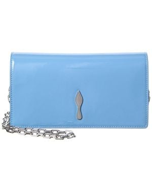 Christian Louboutin Bettina Patent Wallet On Chain - Blue