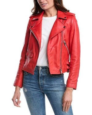 Walter Baker Liz Leather Jacket - Red