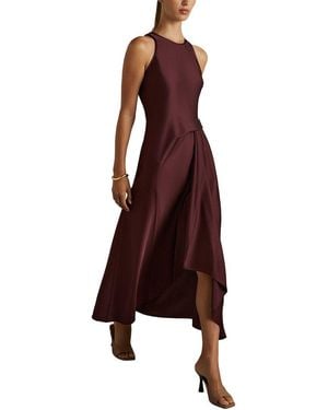 Reiss Micah Drape Occasion Dress - Red