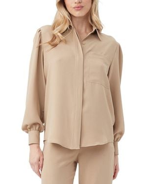 Trina Turk Anuka Dolman Sleeve Shirt - Natural