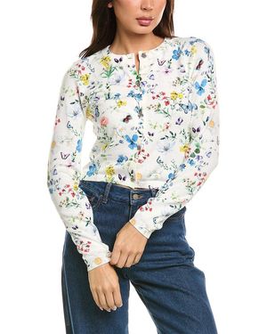 Alice + Olivia Carson Printed Cardigan - Grey