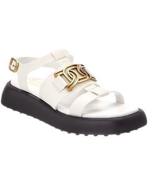 Tod's Leather Sandal - White