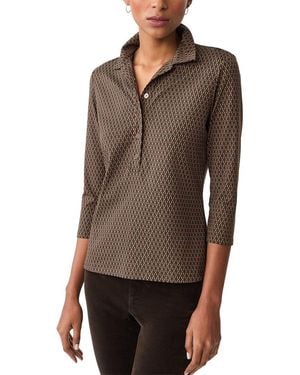J.McLaughlin Knit Court Polo Shirt - Brown
