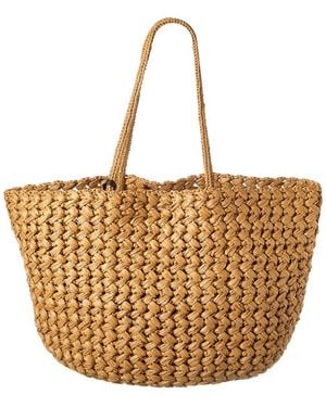 The Row Raffia Tote - Metallic