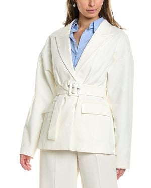 BCBGMAXAZRIA Belted Jacket - White