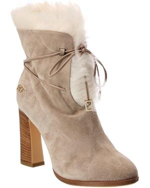 Roger Vivier Suede Boot - Natural