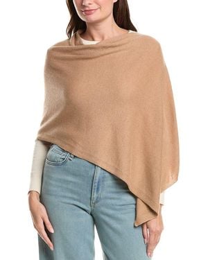 Sofiacashmere Sofiacashmere Jersey Solid Wool & Cashmere-Blend Poncho - Blue