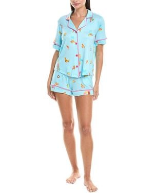Room Service Pjs 2Pc Aspen Pyjama Set - Blue