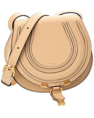 Chloé Marcie Leather Satchel - Natural