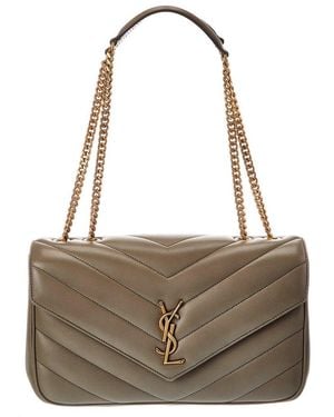 Saint Laurent Loulou Small Leather Shoulder Bag - Brown
