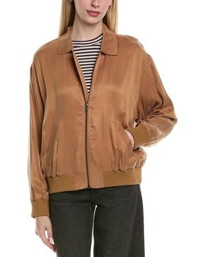 Chaser Brand Silky Twill Johnny Zip-Up Jacket - Brown