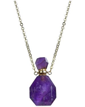 Eye Candy LA Amethyst Aromatherapy Bottle Necklace - Purple