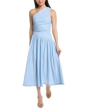 Moonsea One-Shoulder Midi Dress - Blue